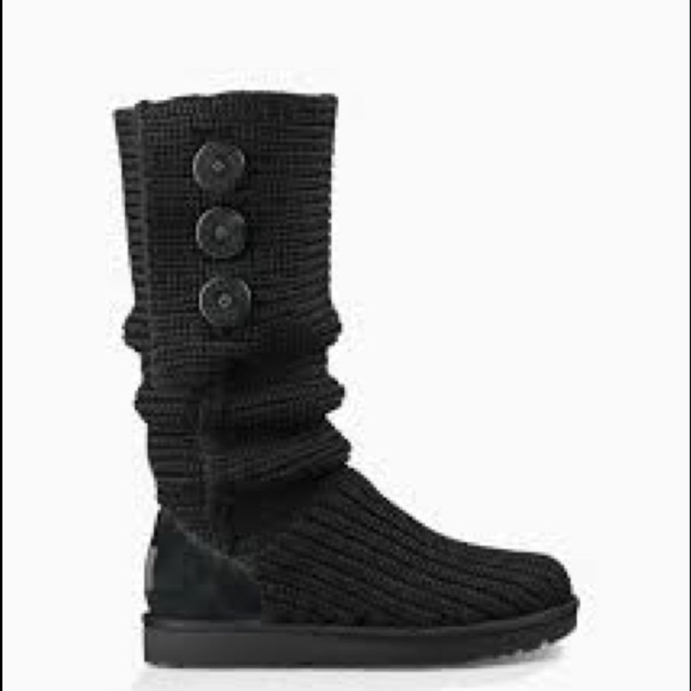 UGG Black Cardy Cozy Sweater Knit Boots! ❤️